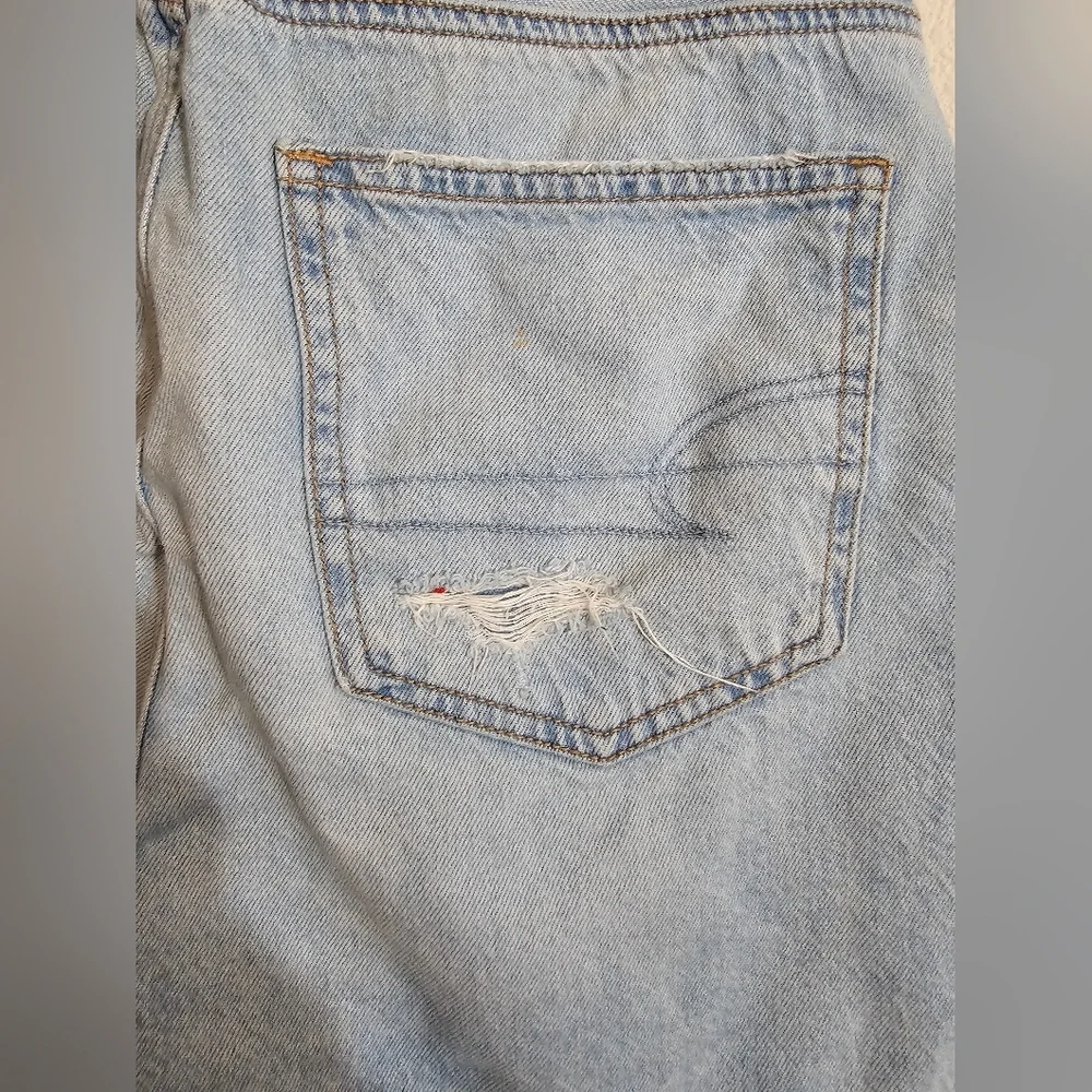 American Eagle Outfitters Higjest Rise Baggy Light Blue Denim Shorts